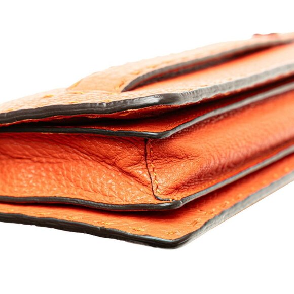 FENDI Orange Leather Clutch Bag - Picture 4 of 10